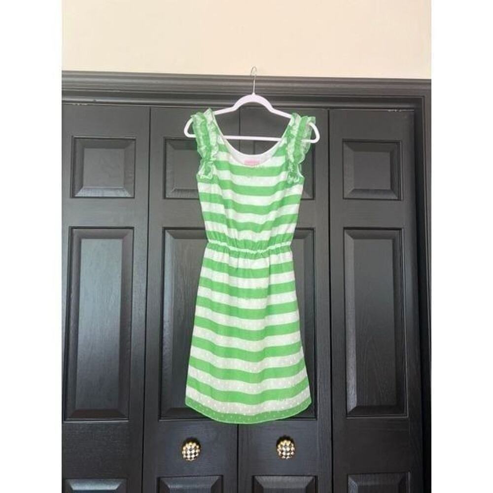 Lilly‎ Pulitzer Danna Awning Striped Dress in Green Size Small